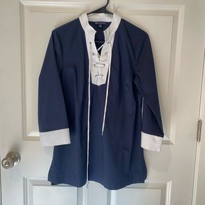 Brooks Brothers Tunic size Medium - Navy and White